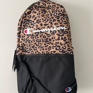 Champion Tan and Black Leopard Backpack
